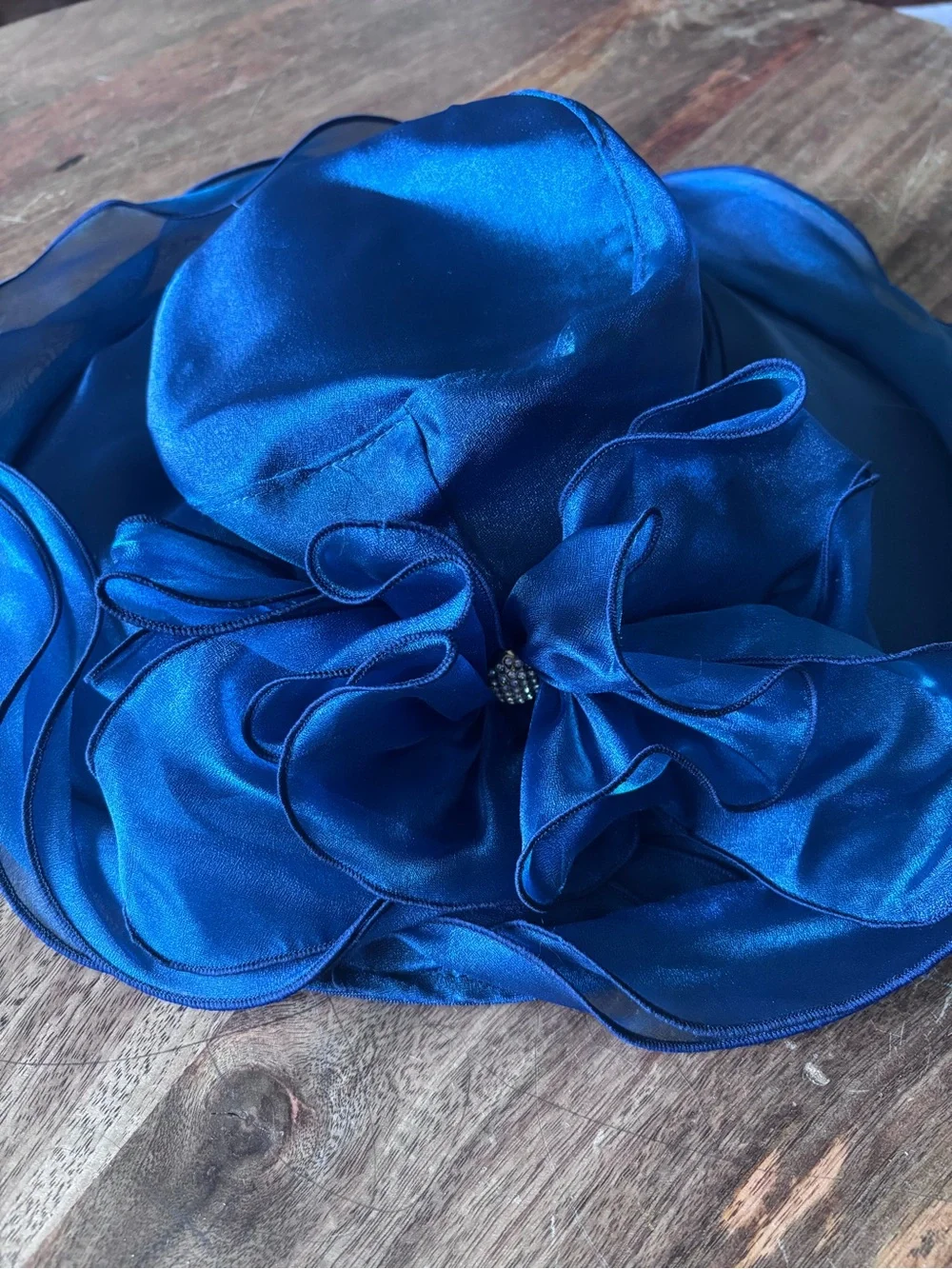 Elegant Women’s Organza Wide-Brim Hats in Multiple Colors